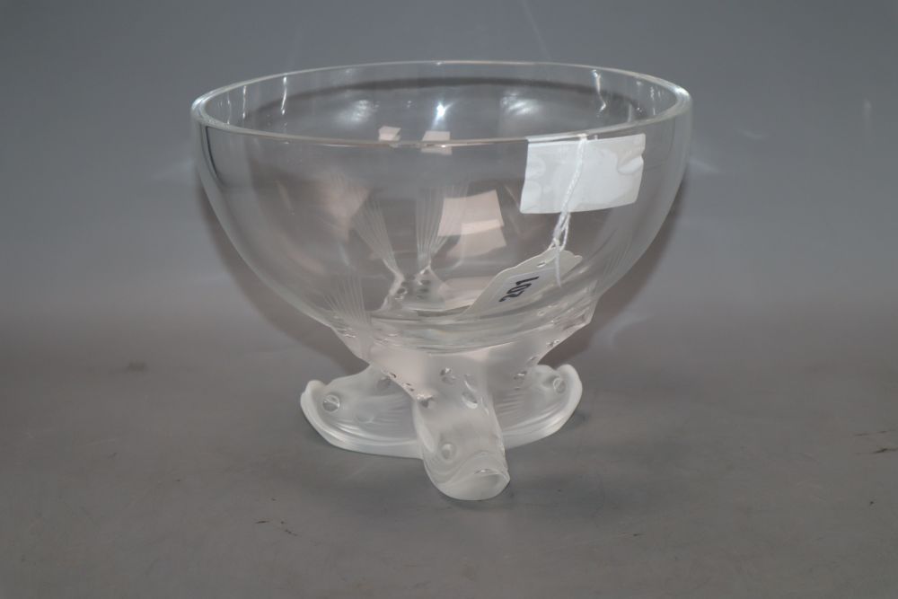 A Lalique Igor glass ice bowl, height 15cm